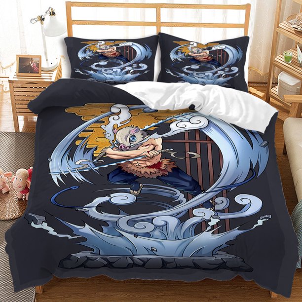 Anime Demon Slayer Duvet Covers Comforter Cover Quilt Cover + Pillowcases3-Piece Bedding Set