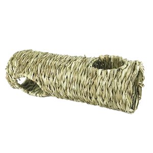 Magideal - Túnel De Hierba De Hámster Interactivo Interactivo Cama De Heno Caza Cabada De Cabaña Conejo Túnel Túnel Casa De Paja Para Ardillas De Rata De Hámster 50X16Cm
