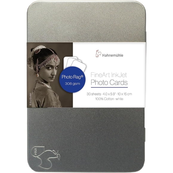 Tarjeta Digitales Photo Rag 308 gr Hahnemuhle 10x15cm 30 Hjs