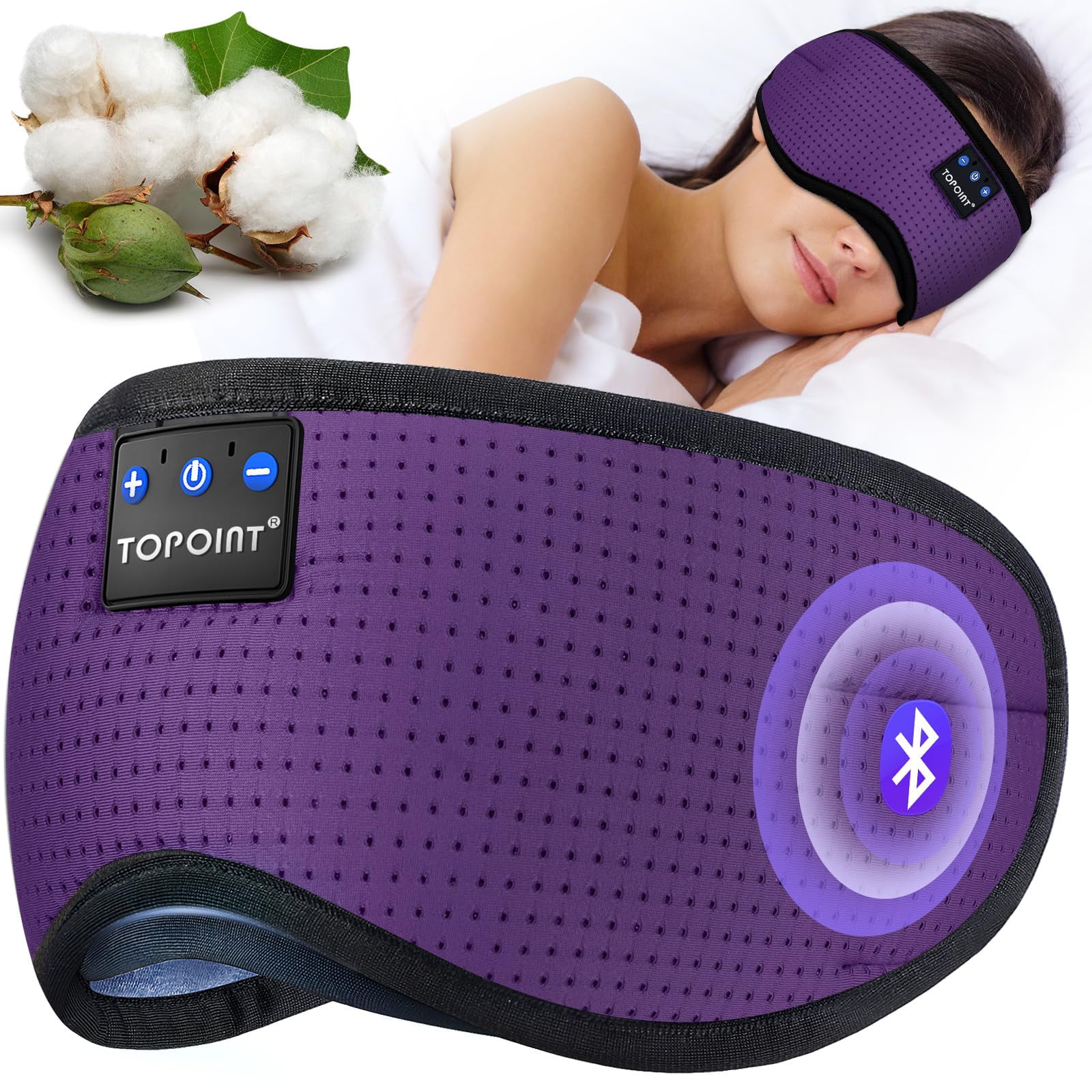 Auriculares Antifaz Para Dormir Topoint Bluetooth Wireless 5.4