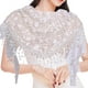 thumbnail image 1 of Elegant Women's Triangle Scarf with Tassel for Church, Weddings, and Bridal Events - Embroidered Lace Shawl with Bandana, 1 of 5