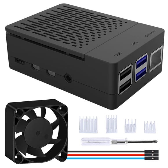 Funda GeeekPi para Raspberry Pi 4 modelo B con ventilador de 40 x 40 x 10 mm