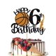 thumbnail image 1 of Adorno para pastel Crseniny de baloncesto – 6.º cumpleaños, 1 of 7