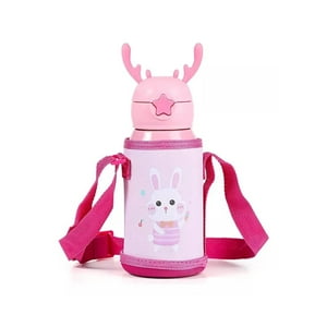 Total E-Commerce - Botella De Agua Portatil 500Ml Conejito Kawaii Rosa Infantil