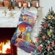 thumbnail image 1 of Elemental Tema: Calcetines de Navidad, fino lino blanco para colgar en escaleras y chimenea, decoración navideña para el hogar, regalo de Navidad. 45cm × 32cm, 1 of 5