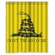 thumbnail image 1 of Cortina de ducha con fondo amarillo, bandera de Gadsden, con ganchos, 60 x 72 pulgadas, 1 of 3