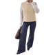 thumbnail image 2 of INSPIRE CHIC Chaleco de Mujer Sin Mangas con Botones Cuello Redondo Suave Casual Top de Punto Cardigan Medio Albaricoque, 2 of 6