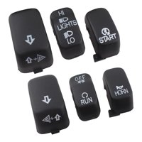 Ioensy - 6 Piezas De Repuesto Para Carcasa De Interruptor De Control Manual Para Electra Glide Black