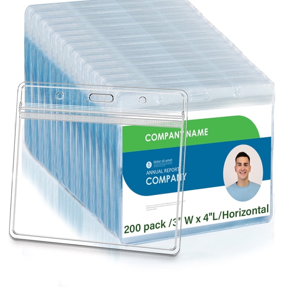 Porta Credenciales RIDEIWAKE 10 × 7,6 cm con Cremallera – 200 unidades