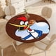 thumbnail image 4 of Pájaro Loco-theme Fitted Round Tablecloths Elastic Edged Table Covers Waterproof Table Cloth for Kitchen Holiday Party Tables Decor 150cm, 4 of 6