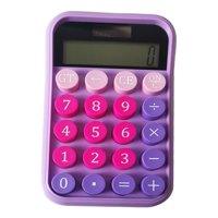Magideal - Linda Calculadora, Calculadora Solar, Botones Grandes, Calculadora De Escritorio De 10 Dígitos, Calculadora De Escritorio Mecánica Para La Escuela, Of Violeta