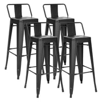 Pandalino - Pack 4 Taburetes Tolix Negros 64 Cm | Diseño Industrial Para Cocina