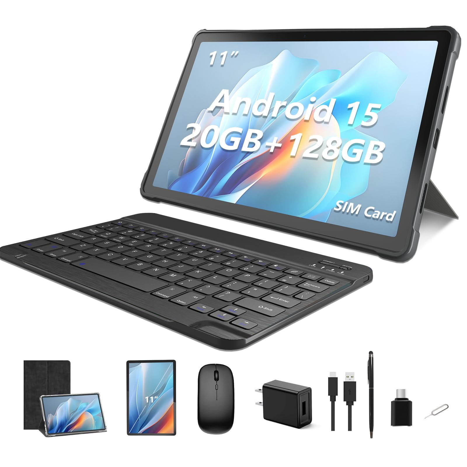 Nobklen - Tablet Noble Android 15 De 11 Pulgadas, 20 Gb De Ram, 128 Gb De Almacenamiento 4g