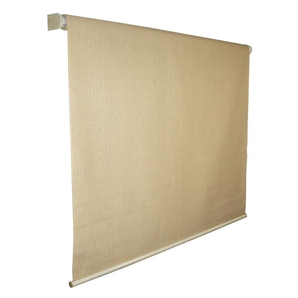 Persiana enrollable para ventana exterior Coolaroo, color beige, 183 cm x 183 cm