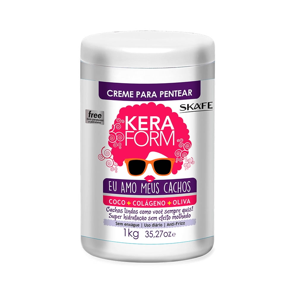 Skafe - Crema De Peinar Keraform Eu Amo Meus Cachos 1kg