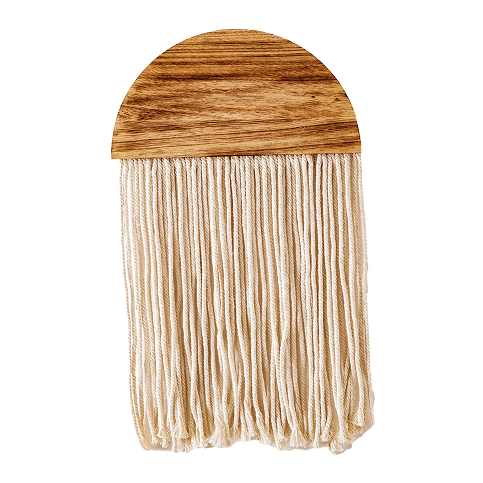 Bothyi - Tapiz De Borlas De Macramé, Colgante De Pared Bohemio Para Dormitorio, Fondo Familiar C