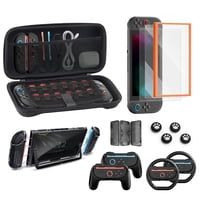 Genérico - Kit De Juegos 16 En 1 Compatible Con Switch 2 Con Funda De Transporte, Protectores De Pantalla Con Marco De Alineación, Volantes, Agarres Para Joycons Y Carcasa Protectora Acoplable Para La Consola