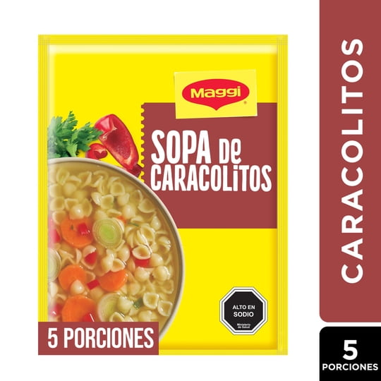 Sopa De Caracolitos (5 Porciones) Sobre 76 g Maggi