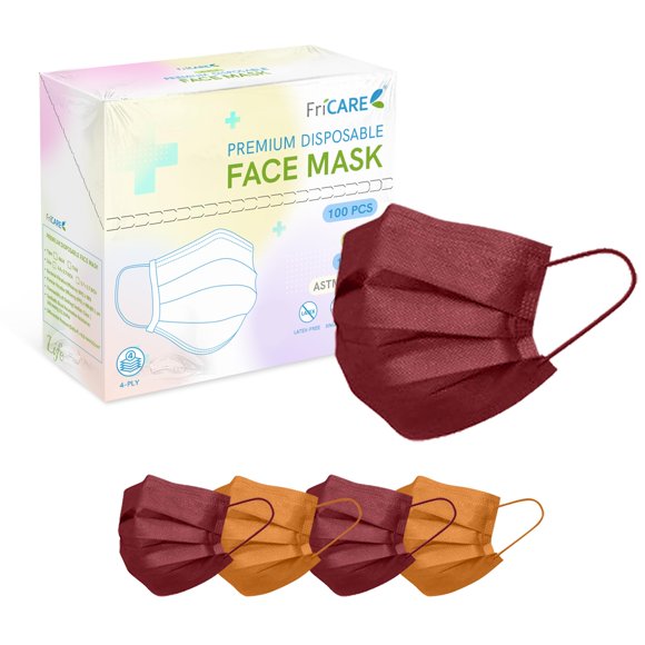 Máscaras faciales FriCare desechables de 4 capas ASTM nivel 3, paquete de 100