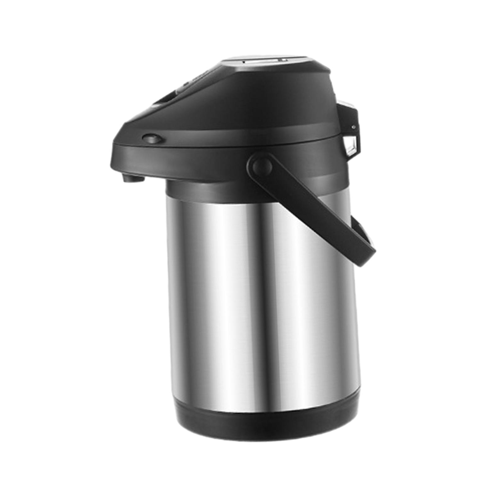 Magideal - Jarra De Café Con Bomba Para Agua Fría Y Caliente, Termo Portátil De Acero Inoxidable Aislado Para Cafetería, Bebida De Fiesta Al Aire Libre , 3L