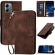 thumbnail image 1 of Funda Flip Premium Fibra de Carbono para Motorola MOTO G Play 2025 con Soporte y Cierre Marrón, 1 of 6