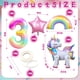 thumbnail image 2 of Set De Globos Unicornio Arcoíris Número 3 Estrella, 2 of 5