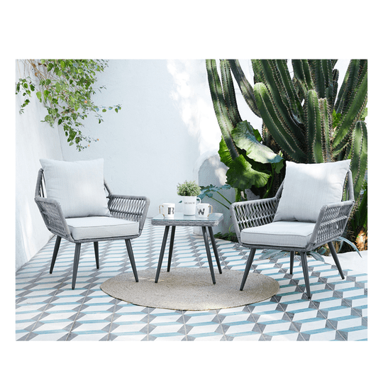 Muebles Santa Ana - Juego De Terraza 3 Piezas Sao Paulo