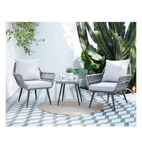 Muebles Santa Ana - Juego De Terraza 3 Piezas Sao Paulo