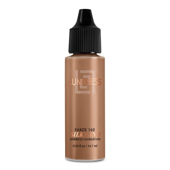 Base de maquillaje Airbrush Luminess Air Silk 4 en 1, tono 160, 15 ml