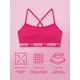 thumbnail image 5 of Bra Puma para niñas, paquete de 2 unidades, sin costuras, nailon y elastano, rosa brillante, 5 of 5