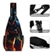 thumbnail image 3 of Bomberos Riñonera Bandolera con Estampado Integral para Hombres y Mujeres, Bolso Cruzado Gráfico de Tendencia, Mochila de Hombro Streetwear para Ciclismo y Deportes, Riñonera Versátil Casual, 3 of 6
