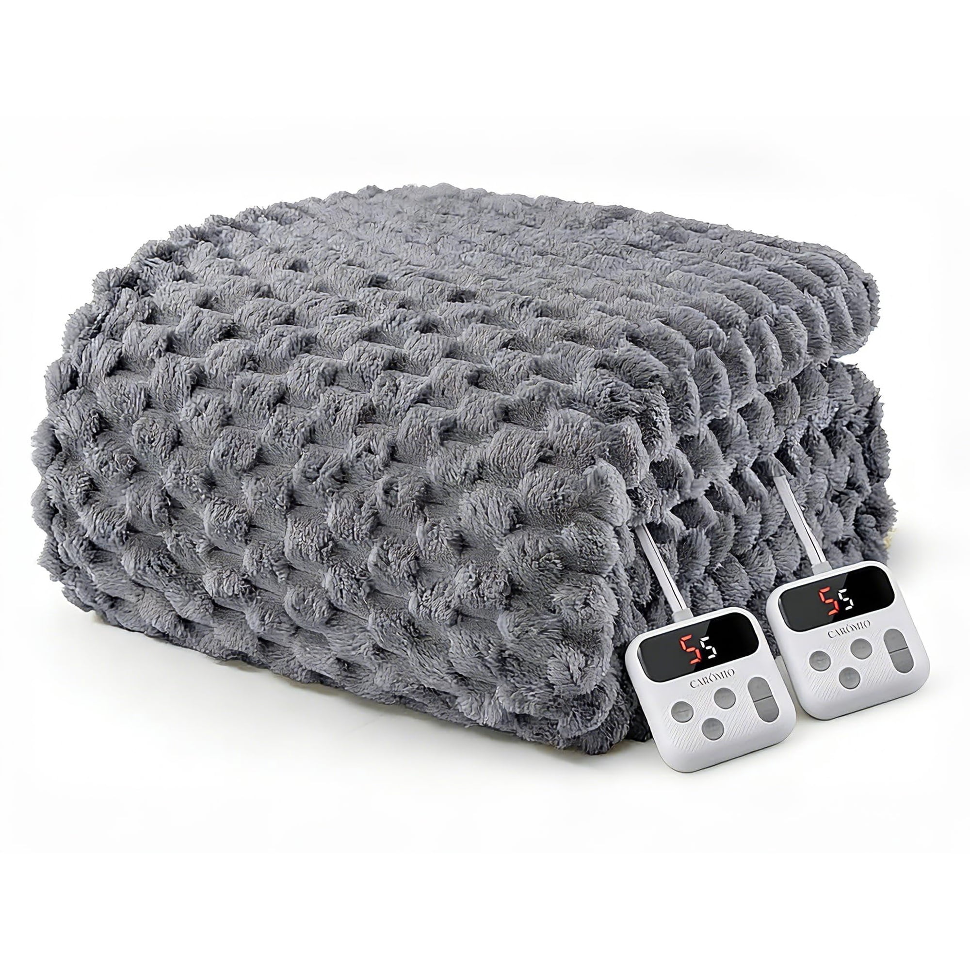 Manta Térmica Garveehome Electric Queen, 213 X 229 Cm, Color Gris