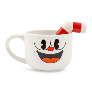 Taza De Café Toynk Cuphead De Cerámica Con Pajita, 600 Ml