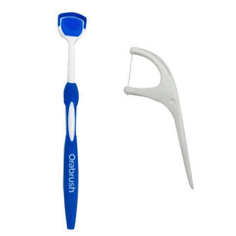 Dentek - Pack Hilo Dental Triple Clean + Limpiador Lingual Orabrush