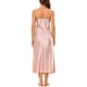 thumbnail image 3 of INSPIRE CHIC Camisón de Satén para Mujer con Cuello en V, Sin Mangas, Maxi Camisón con Tirantes Ajustables y Detalle de Pliegues, Vestido de Ropa de Dormir Sedoso XX-Large Rosa Claro, 3 of 6