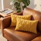 thumbnail image 1 of REGALWOVEN Fundas de Cojín Decorativas de Felpa Corta Juego de 2 para Sala de Estar Cúrcuma 12" x 20", 1 of 5