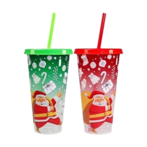 Magideal - Taza Navideña Que Cambia De Color, Taza Reutilizable De Navidad, Taza De Agua Con Purpurina Única, Taza Navideña Bonita Para Regalo De Cumpleaños Y Of