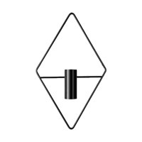 Bothyi - Jarrón Colgante De Pared De Metal Geométrico Nórdico Para Cafetería, Hogar, Oficina, Jardín, Negro