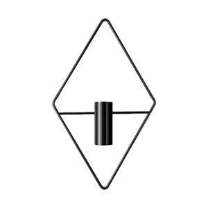 Bothyi - Jarrón Colgante De Pared De Metal Geométrico Nórdico Para Cafetería, Hogar, Oficina, Jardín, Negro