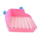 thumbnail image 5 of Caja De Inodoro De Conejo Bandeja Mascotas Hamster Orinal De Interior Entrenador Conejillo De Indias Rosa, 5 of 5