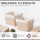 thumbnail image 2 of Pack 2 Canastos Cestas Organizadoras Carry All  Estilo Ratán Crema M, 2 of 6