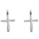 thumbnail image 1 of Aros Argolla Cruz con Circones en Plata 925, 1 of 2
