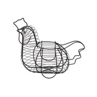 Magideal - Cesta De Huevos De Gallina De Metal, Cesta De Huevos De Alambre De Pollo Vintage, Cesta De Recolección De Alambre, Estante De Alimentos Y Verduras Par