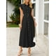 thumbnail image 2 of Vestido midi ZESICA 2025, verano, bohemio, botones, cuello en V, manga ondulada, 2 of 3