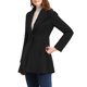 thumbnail image 4 of INSPIRE CHIC Abrigo de Invierno con Solapa y Botones para Mujer, Elegante para el Trabajo, Talla XL, Negro, 4 of 7