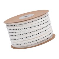 Bothyi - Cinta De Algodón Natural Cinta Cosida De Algodón Para Envolver Regalos Eventos Fiesta Cosida En Negro