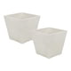 thumbnail image 1 of Set 2 Macetero Plastico Bajo Premium Base Cuadrada Conica S blanco, 1 of 7