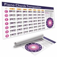 Póster De Transposición De Acordes De Piano Timita, 45 X 90 Cm, Music Theory