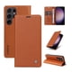 thumbnail image 3 of Funda Billetera de Cuero para Samsung Galaxy S24 Ultra con Tarjetero y Soporte - Tapa Magnética Marrón, 3 of 6