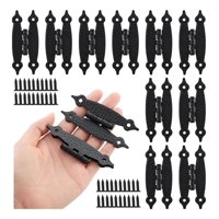 Genérica - 10 Pcs Bisagra Vintage Mariposa 89X36Mm Con Tornillos Negro